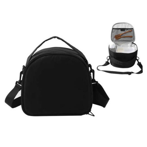 Picture of IDRINK LUNCH BAG WITH STRAP BLACK 23X25X15CM